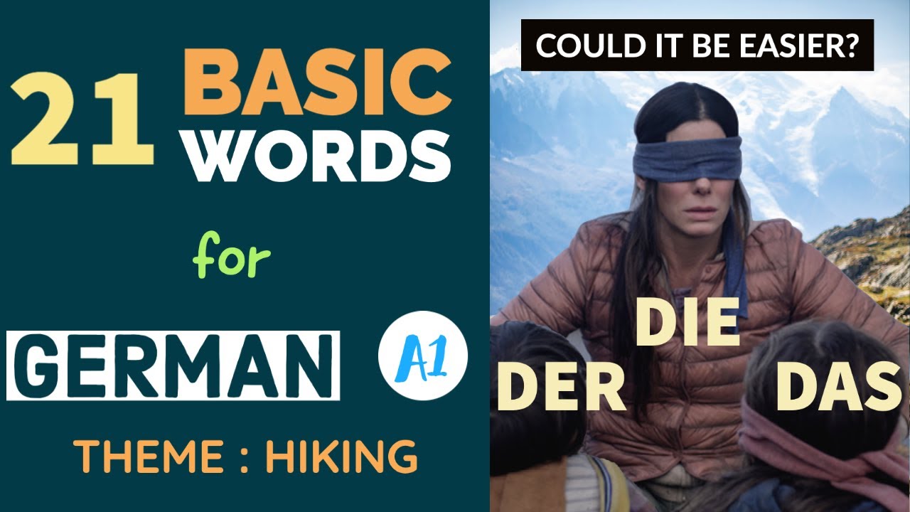 German Words for Beginners to learn with Articles, Plurals, Pronunciation (A1)