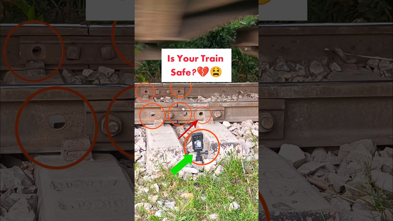 Close Inspection of Rail Track Issues!💔😫 #railtrack #shortsfeed #railroad #Train #reels #issue #rail