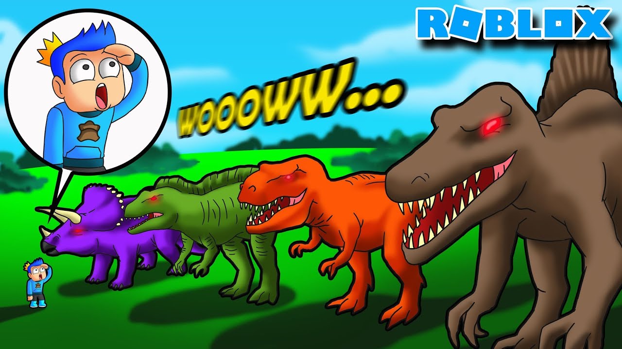 GILA!! KITA BANDINGKAN 20 UKURAN DINOSAURUS TERBESAR DARI ZAMAN PURBA DI ROBLOX!!!