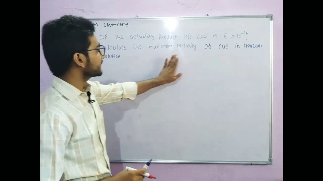 If the solubility product of CuS is 6 × 10^-16, Calculate the maximum molarity of CuS in aqueous