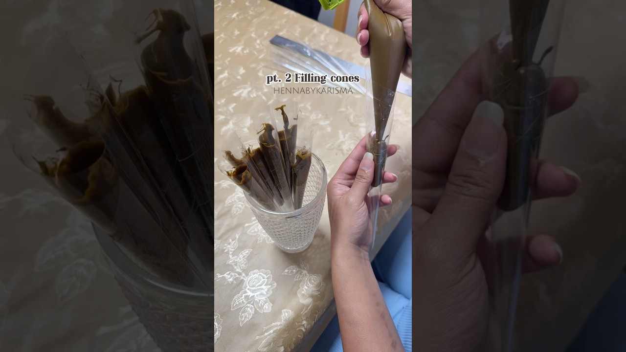 How to fill henna paste in cones