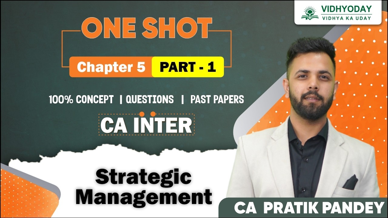 Chapter 5 P-1 | Strategic Management | ZIDD Revision | CA Inter May 2026 | CA Prateek Pandey