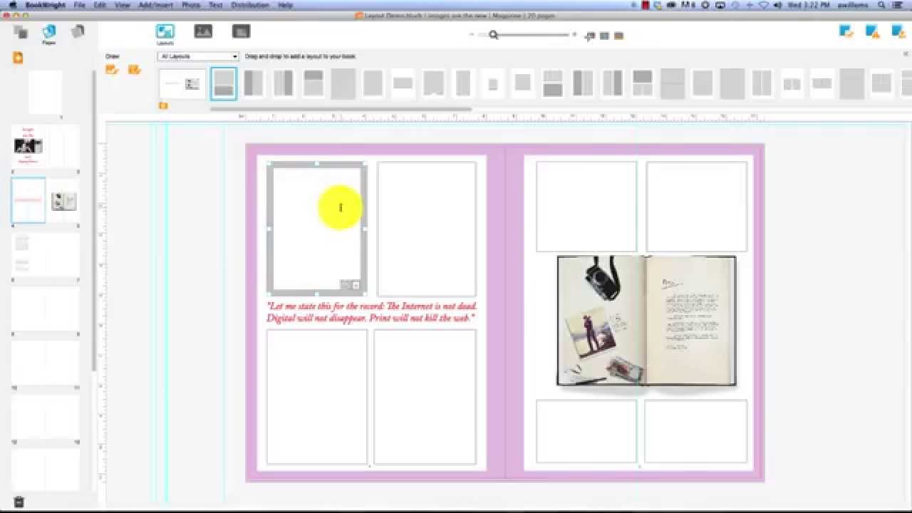 How to work with flowing text containers in Blurb BookWright