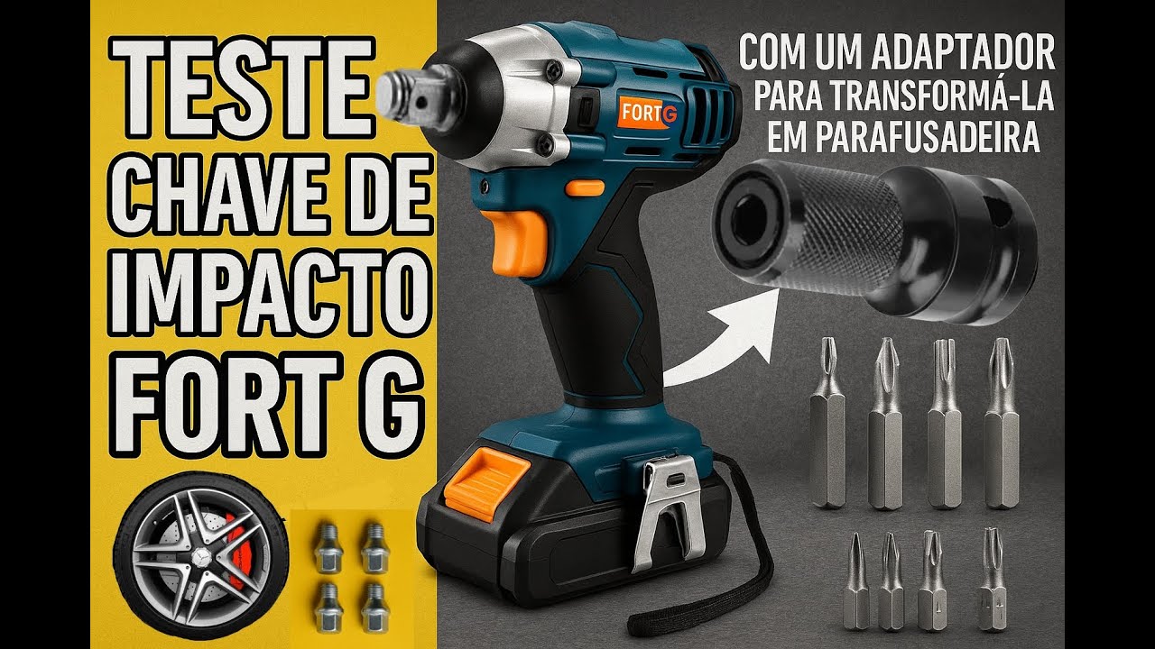 Chave de impacto forte G, usando também como parafusadeira.