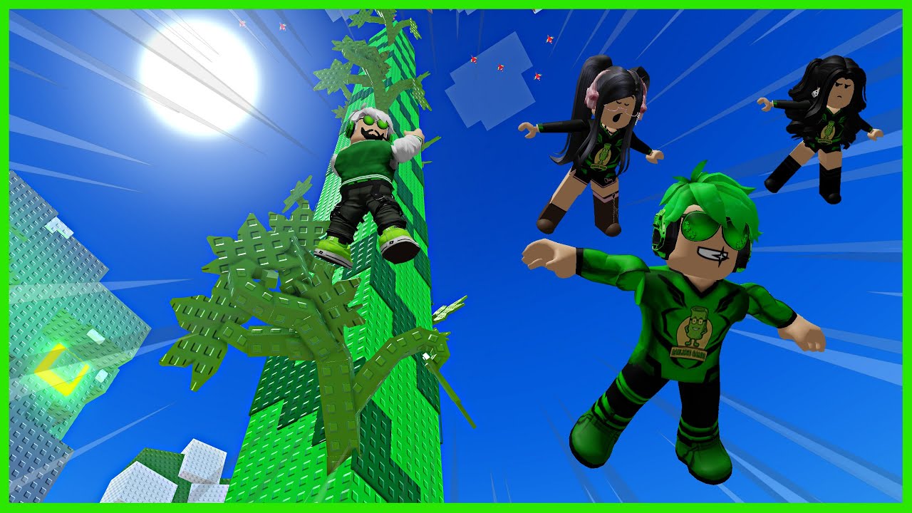Aku Membangun & Melompat Dari Menara Tertinggi Terbuat Dari Tanaman - Roblox Build To Climb