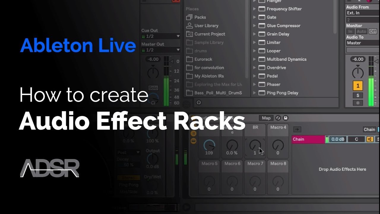 Создание стойки аудиоэффектов в Ableton Live