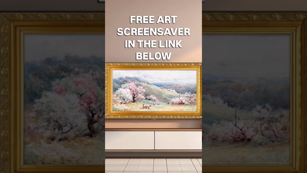 Frame TV Art Screensaver Spring Landscape Painting for Wall Decor #tvart #frametvart #screensaver