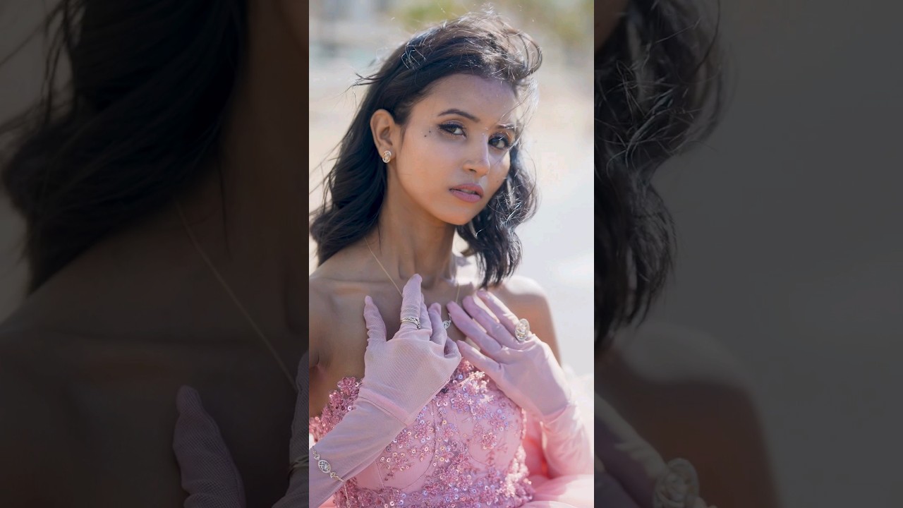Exclusive BTS of Nancy Tyagi's shoot with her Cannes pink gown.