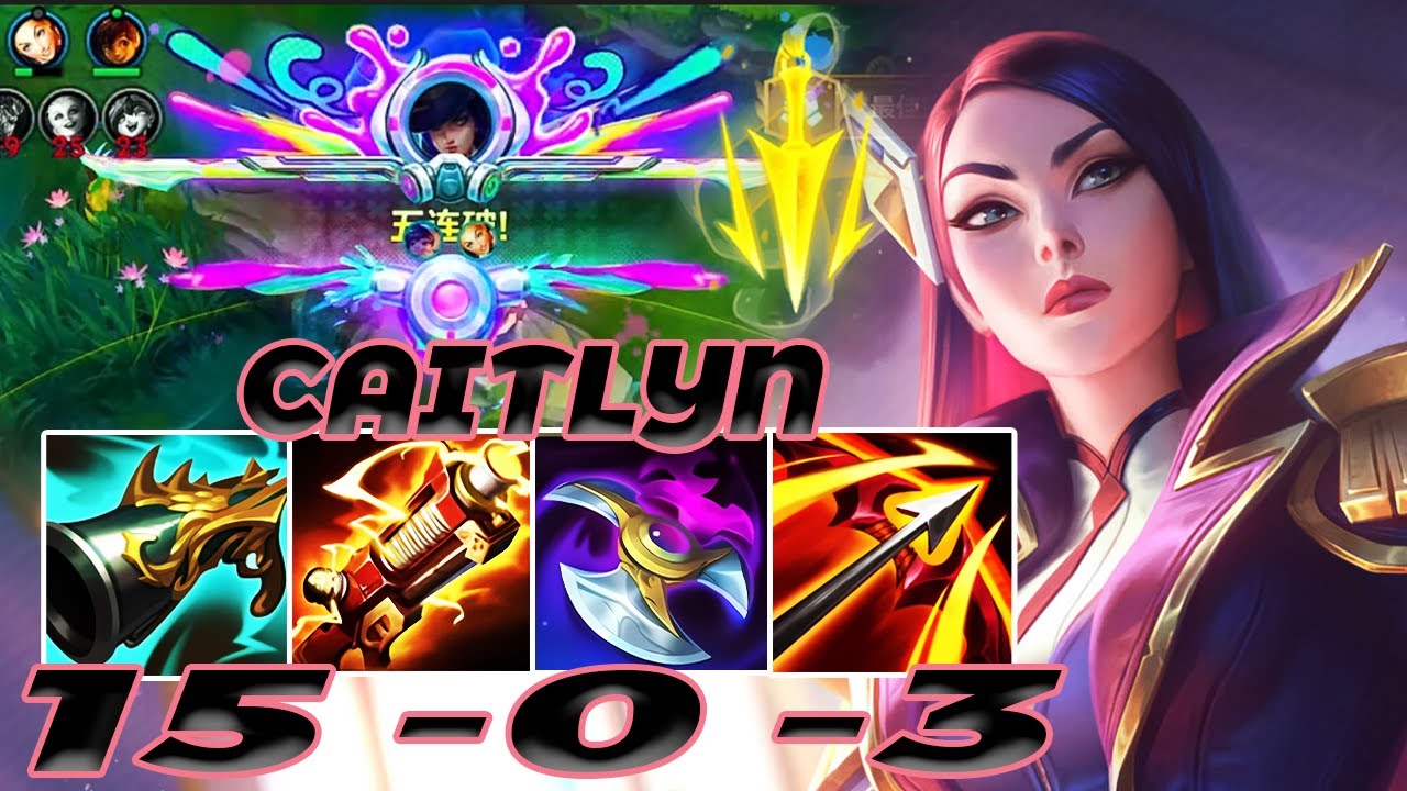 PENTA KILL 😱😱 WILD RIFT CAITLYN ADC GAMEPLAY | 15 -0 -3 MVP | CAITLYN  BUILD RUNES