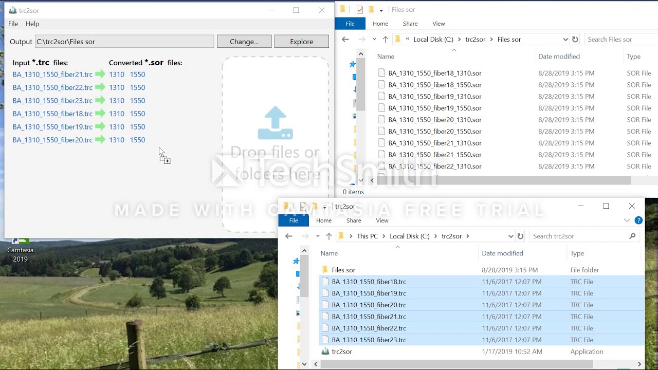 How to convert OTDR TRC files to SOR format with trc2sor utility?