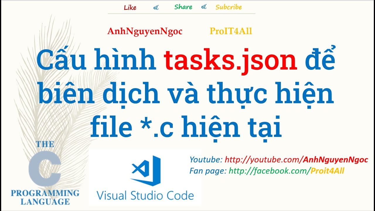 How to configure tasks.json to compile and run the currently open *.c file in Visual Studio Code
