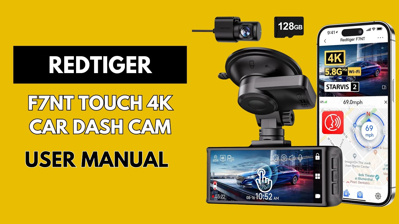 Installation & Setup : REDTIGER F7NT TOUCH 4K Car Dash Cam Front and Rear User Guide