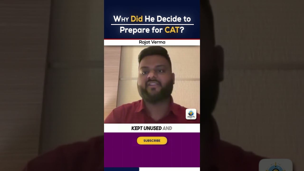 Why did he decide to prepare for CAT exam even having  a good job ? | 