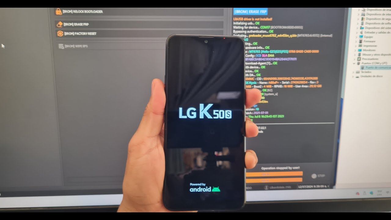 Como eliminar cuenta Google LG K50S