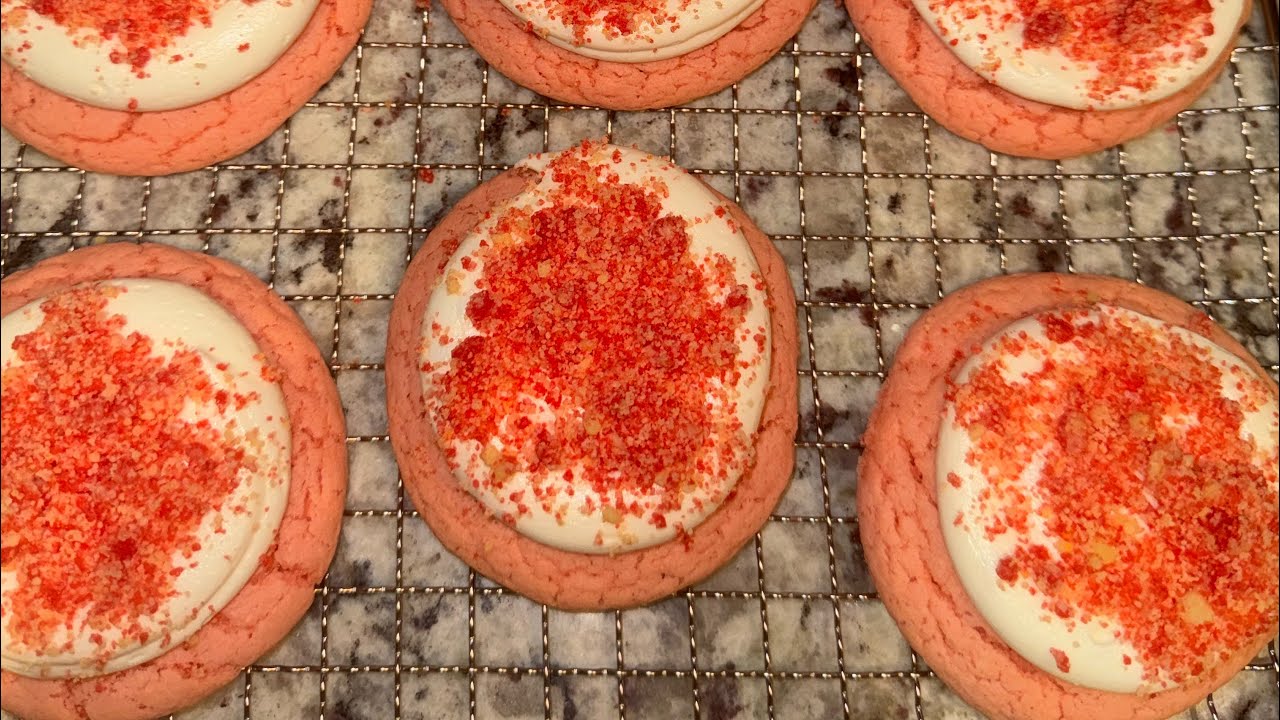 Strawberry shortcake cookies. #cookies #blessed #bakersofinstagram #fy #fyp