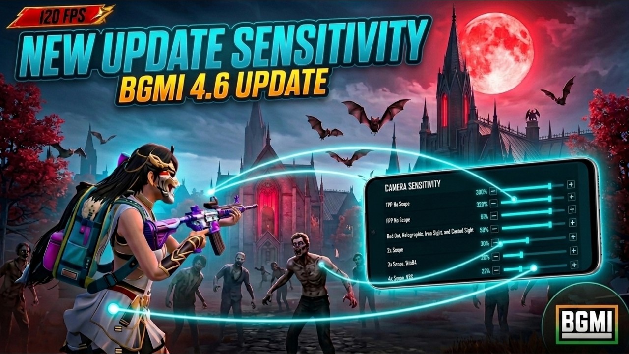 NEW UPDATE 4.6 CODE 🔥 PUBG MOBILE/BGMI SENSITIVITY SETTINGS 2026 | BEST SCOPE SENSITIVITY SETTING✅