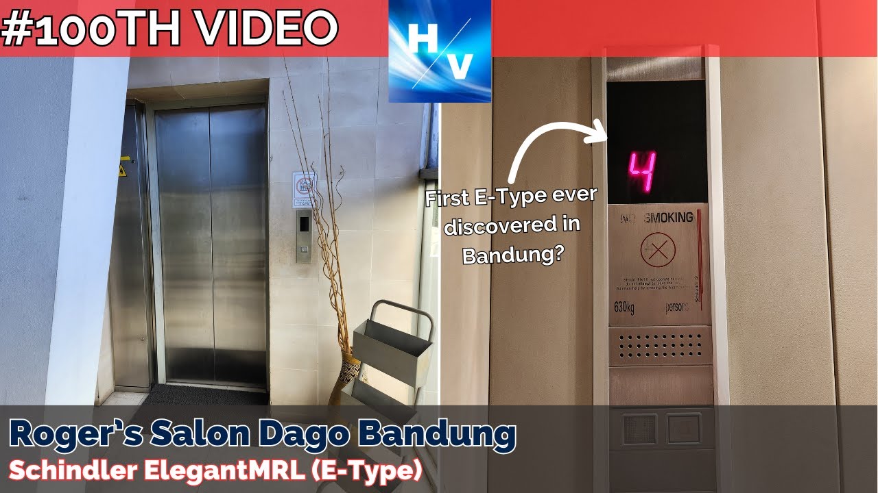 100TH VID! Schindler ElegantMRL (E-Type) Elevator at Roger's Salon Dago