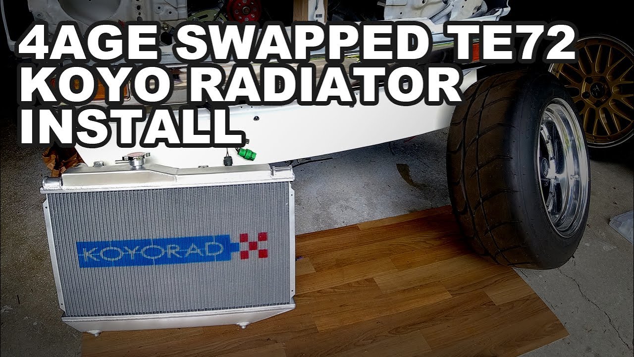 TE72 build ep 16: 4AGE Koyo radiator install plus Chasebays fan controller