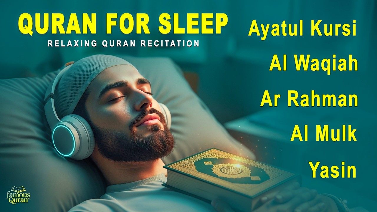 Soothing Quran for Sleep | Al-Fatiha,Ayatul Kursi,Surah Ar-Rahman, Al-Mulk, Yasin Alaa Aqel