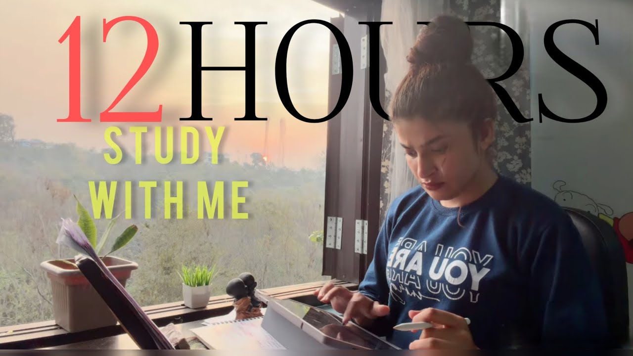 ⭕ LIVE 12 Hour|Study With Me🌿📚|Deep Focus Session|🌳🐦Nature Ambience| Real Time Study