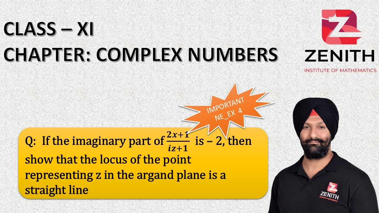 If the imaginary part of (𝟐𝒙+𝟏)/(𝒊𝒛+𝟏)  is – 2, then show that the locus of the point representing..