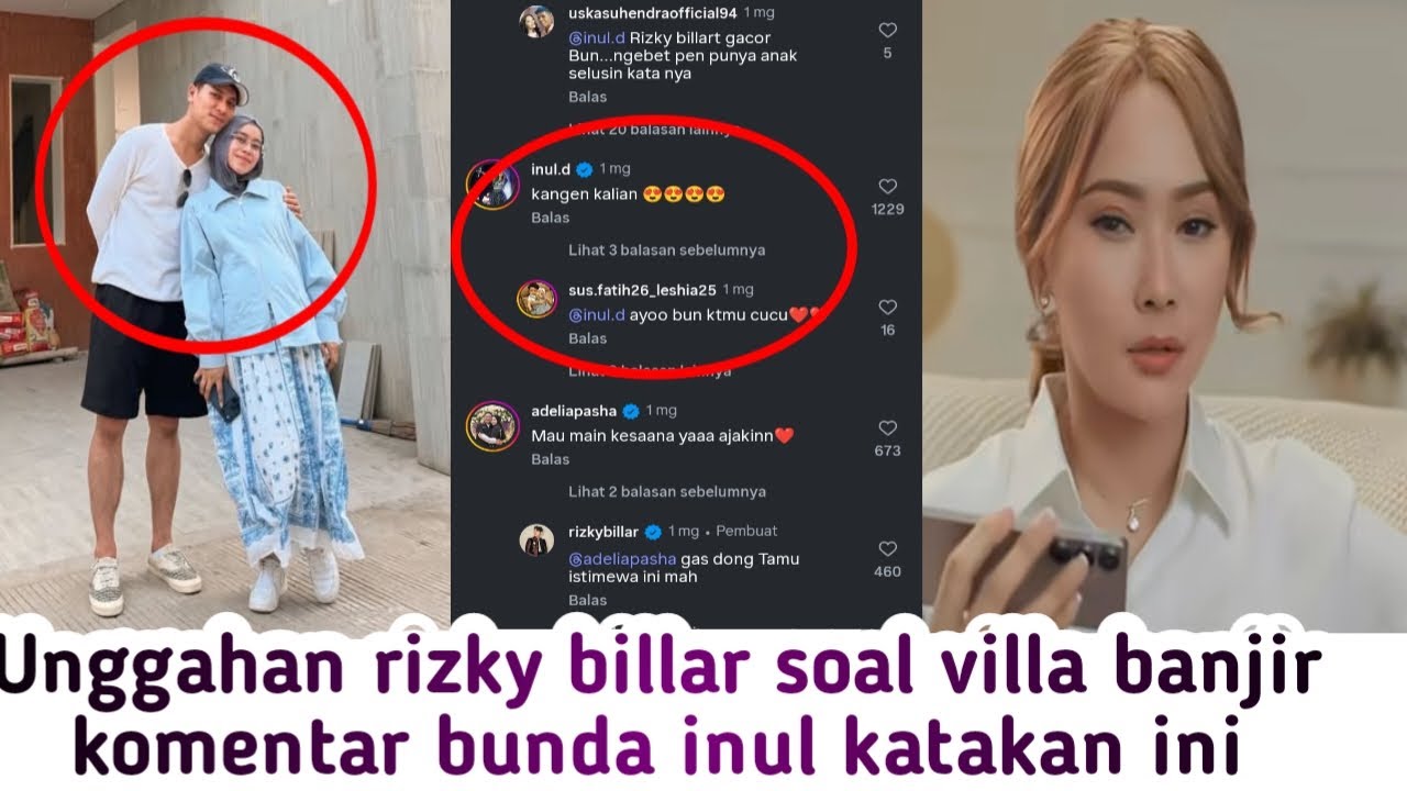 UNGGAHAN RIZKY BILLAR SOAL VILLA LANGSUNG BANJIR KOMENTAR KAK ADEL DAN OMA INUL KATAKAN INI