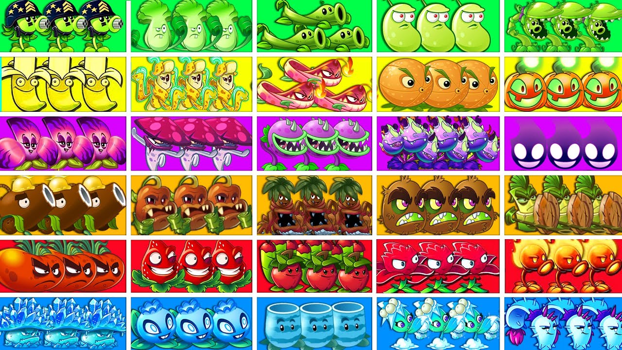 Tournament 30 Plants Team COLORFUL Battlez - Who Will Win? - Pvz 2 Plant vs Plant