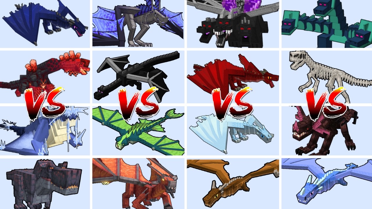 ALL MINECRAFT DRAGONS TOURNAMENT | Minecraft Mob Battle