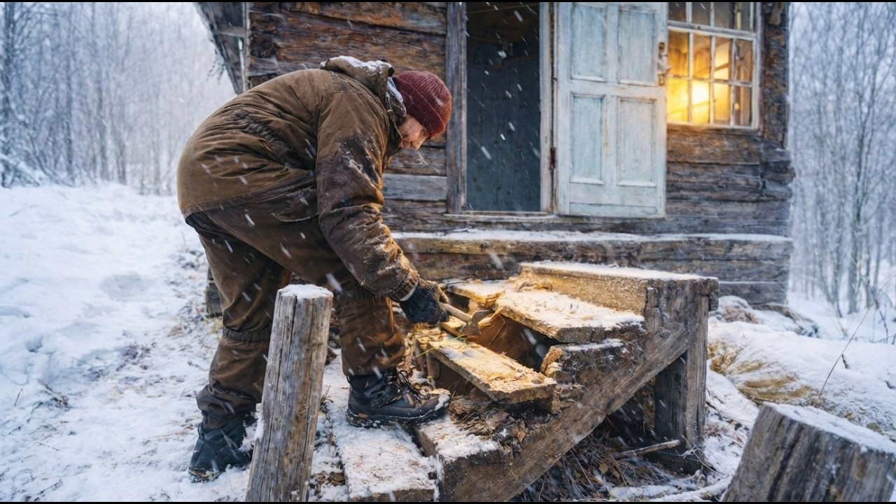 I Returned to the Abandoned House in the Winter Forest Again