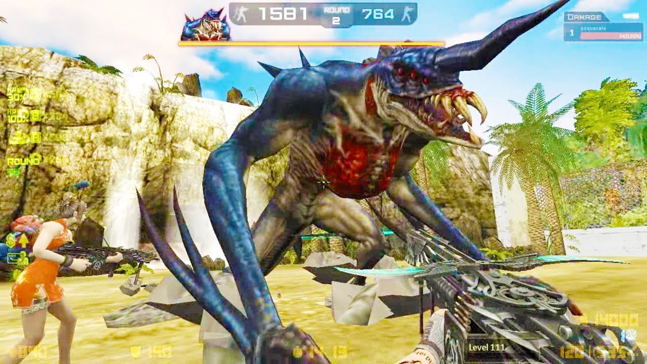 Counter-Strike Nexon: Zombies - Dione Zombie boss Fight (Hard1) online gameplay on Toxicity map