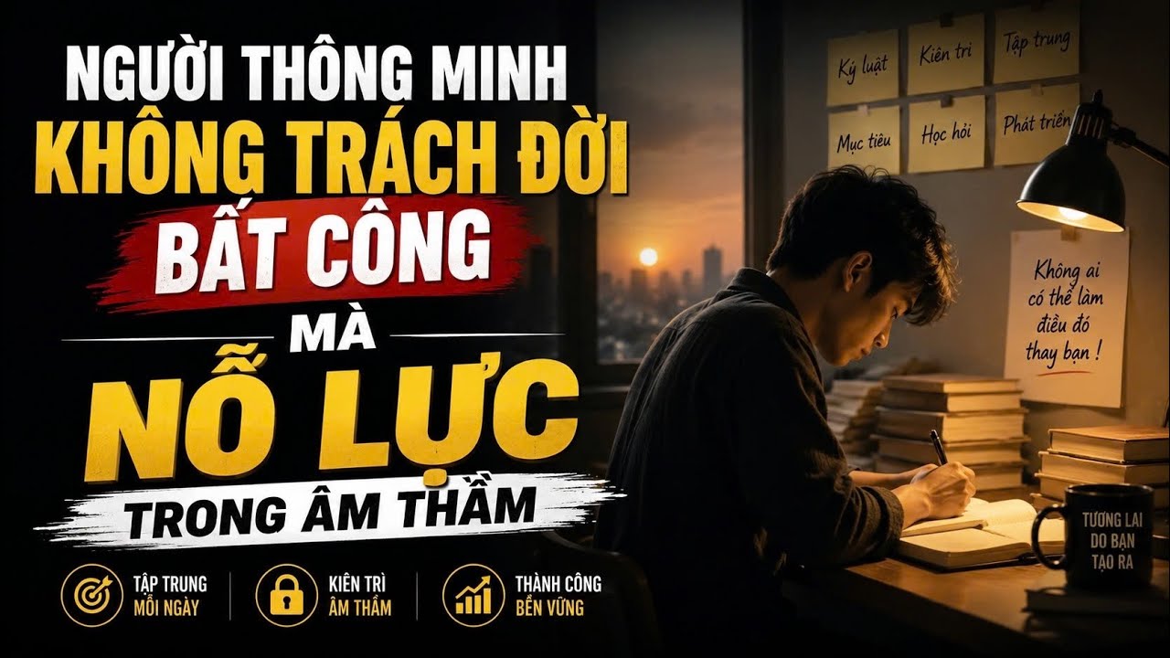 NGƯỜI THÔNG MINH KHÔNG TRÁCH ĐỜI BẤT CÔNG MÀ NỖ LỰC TRONG ÂM THẦM