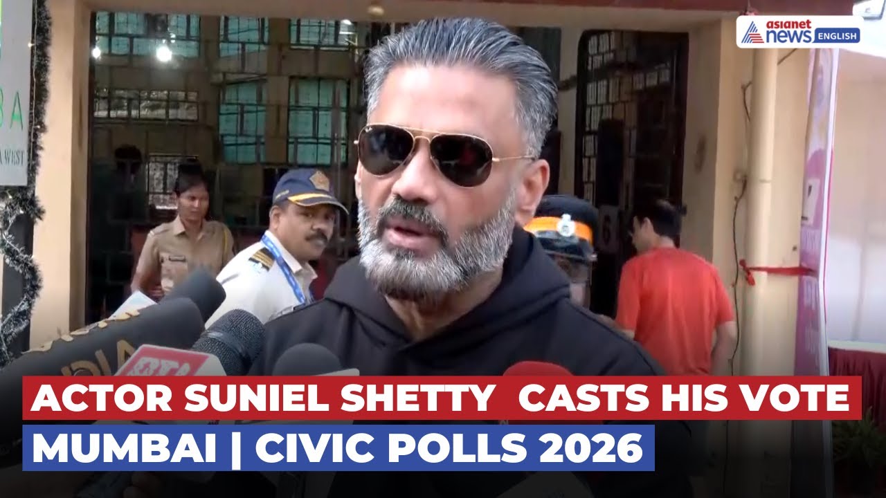 Maharashtra Civic Polls 2026: Actor Suniel Shetty Arrives to Cast His Vote | Mumbai