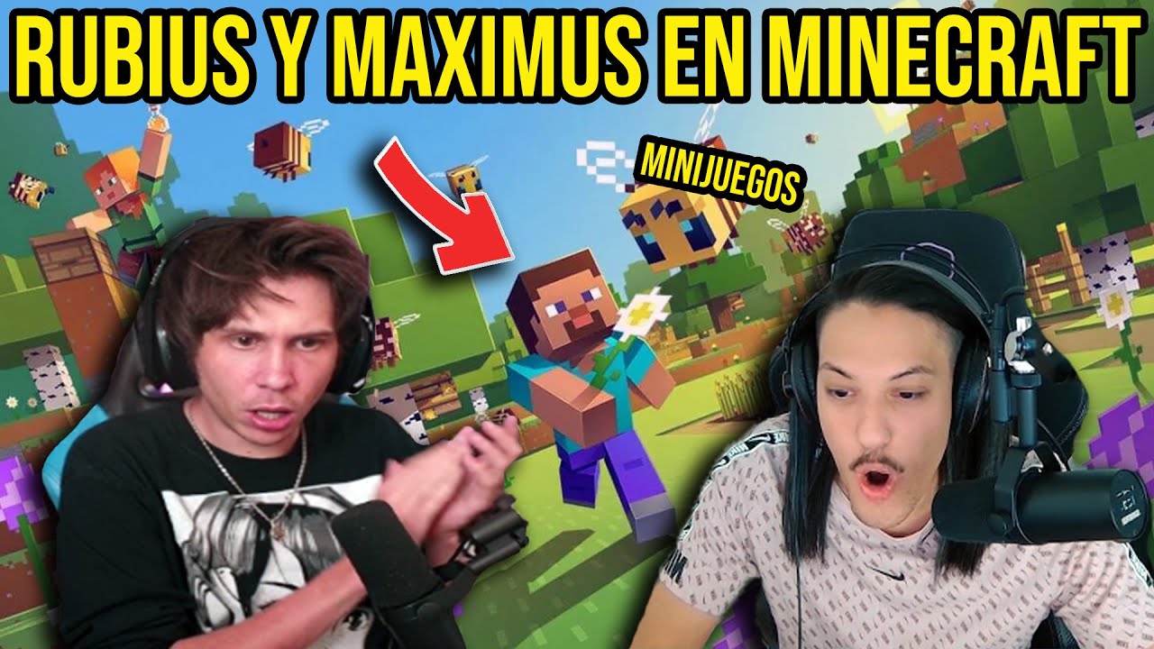Rubius y Maximus en Minecraft Minijuegos junto a Alexby11 y Pollito | Maximus Directos