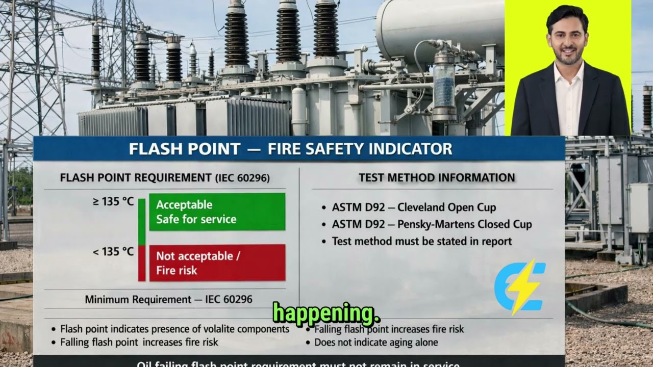 Flash Point of Transformer Oil Explained ⚡ | Fire Safety Indicator, Limits and Risks (IEEE/IEC)