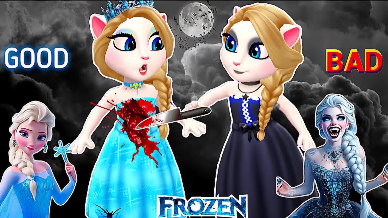 My talking anglea 2 || Good Elsa vs Bad Elsa || Frozen || Good vs Bad || Cosplay