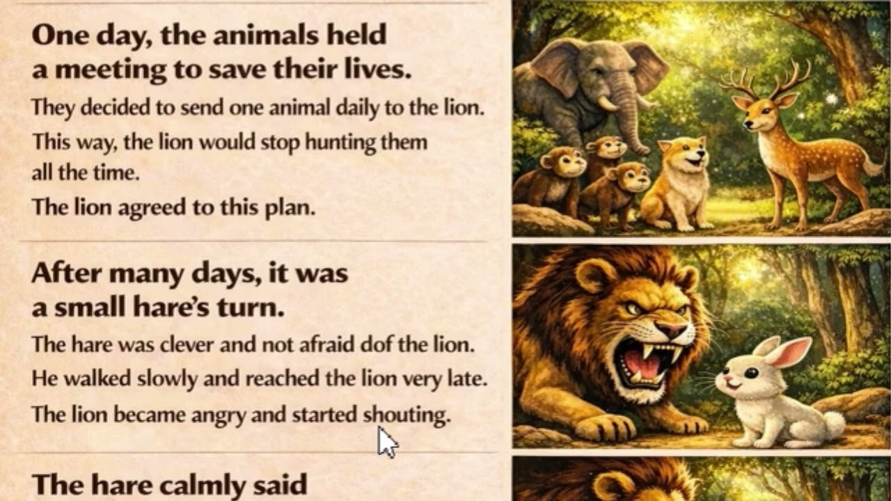The Wicked Lion | How to read English  | English reading practice | English learning ||