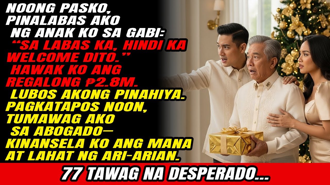 Noong Pasko, pinalabas ako ng anak ko—isang matandang ama—sa gabi. “Sa labas ka.” Pero ako…