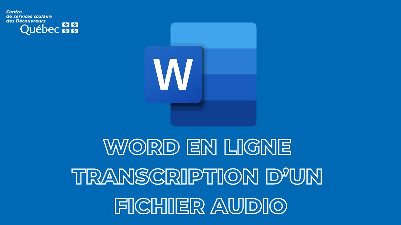 Word en ligne - Transcription d'un fichier audio
