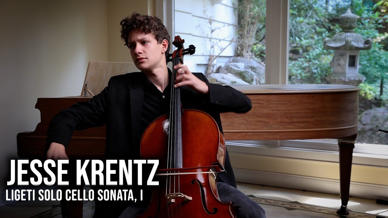 Jesse Krentz plays Ligeti Solo Cello Sonata I - Dialogo