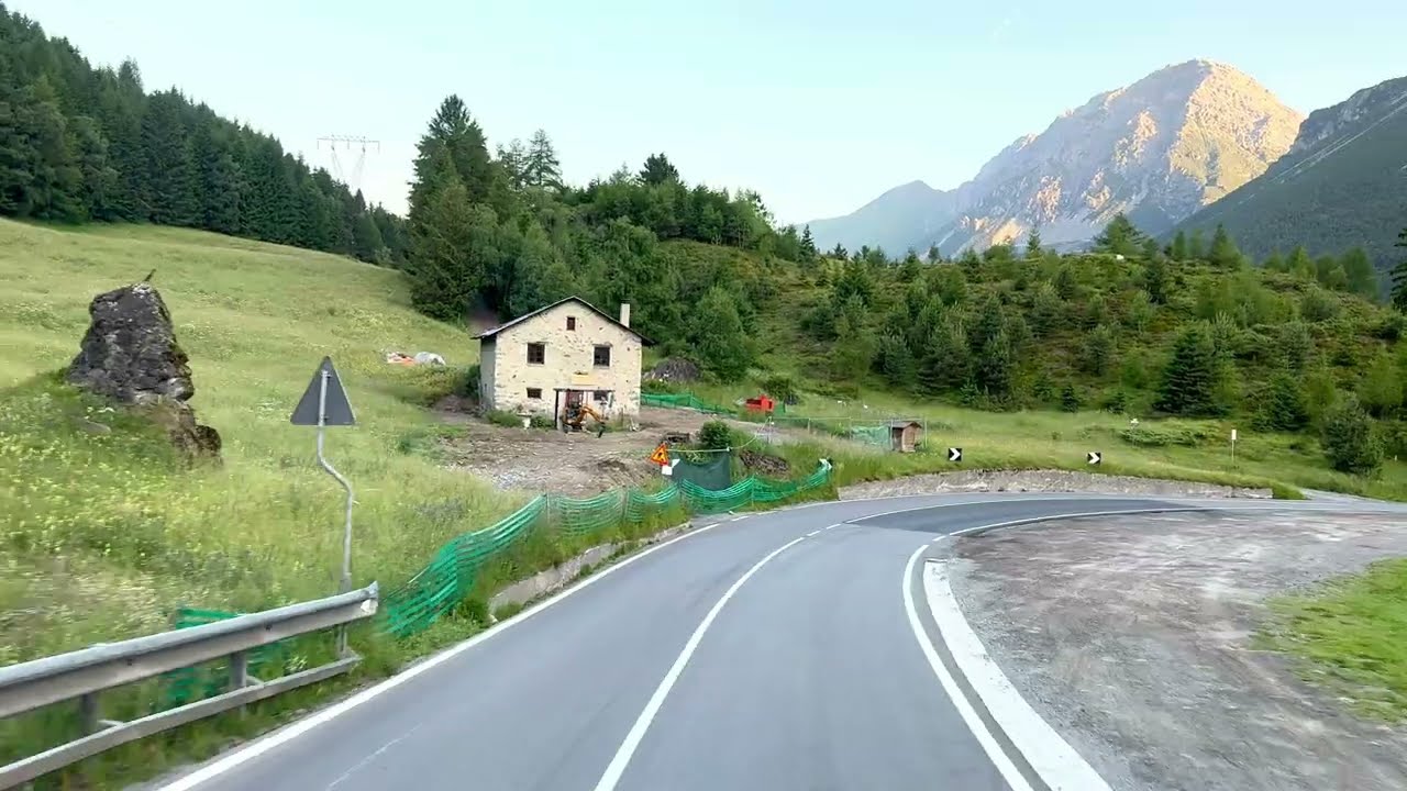 4K HDR Alps Sunrise Trucking: Daily Mountain Route - Summer Edition
