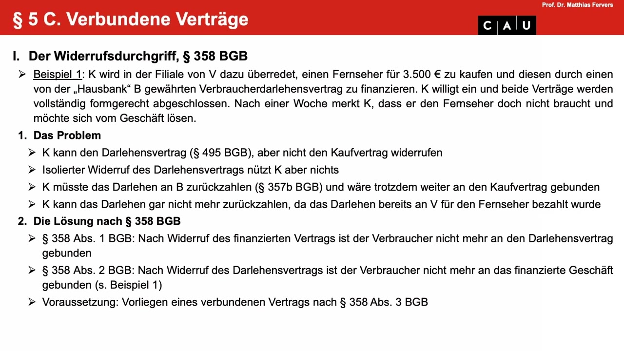 Schuldrecht BT – Folge 16 (Verbundene Verträge; Leasing Teil 1)