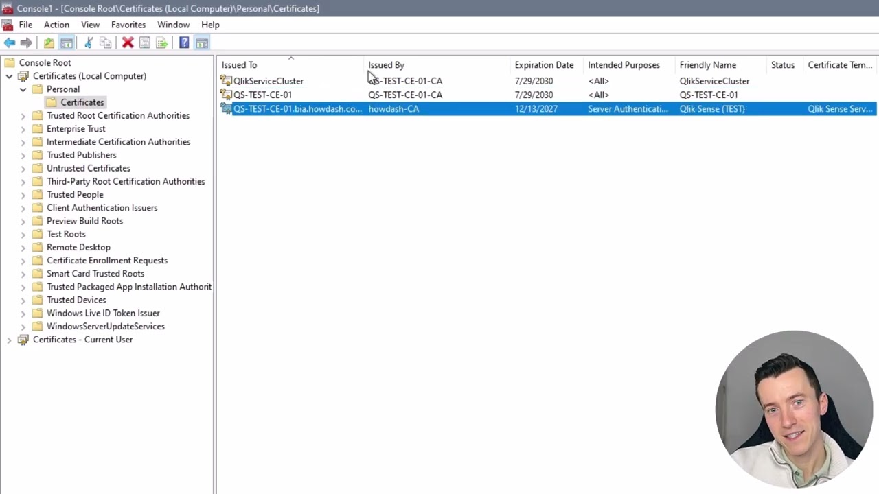 Which Qlik Sense certificates to backup and why?