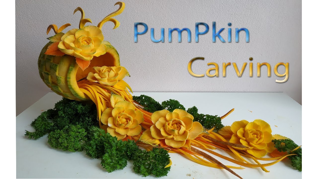PUMPKIN carving new desigh #carving #watermelon #pumpkin #carvingfruit