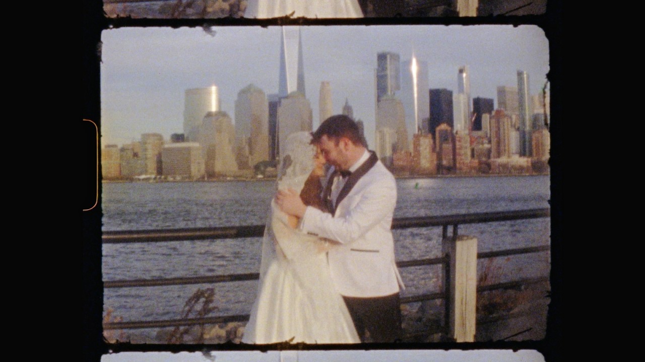 Vintage Super 8 Wedding Film at Liberty State Park #super8 #weddingvideo