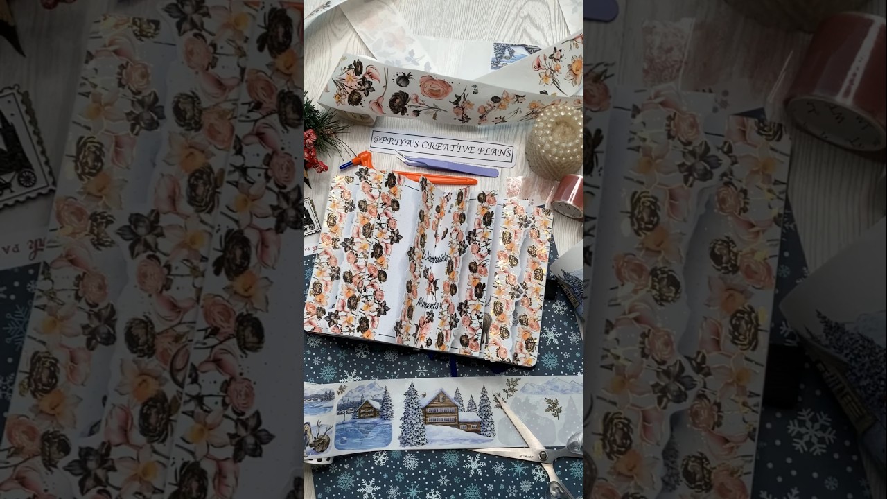 Winter Journal - 3  Advanced waterfall tabs Dutch doors Creative journal 