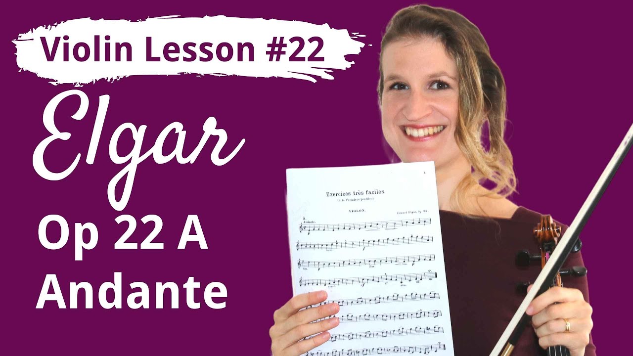 FREE Violin Lesson #22 Andante op 22A by Edward Elgar