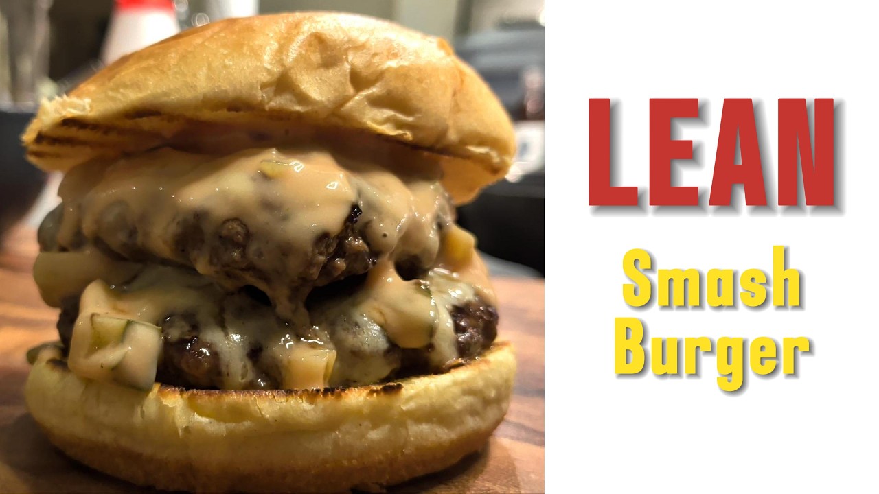 Lean Smash Burger Recipe | lean low calorie cheeseburger