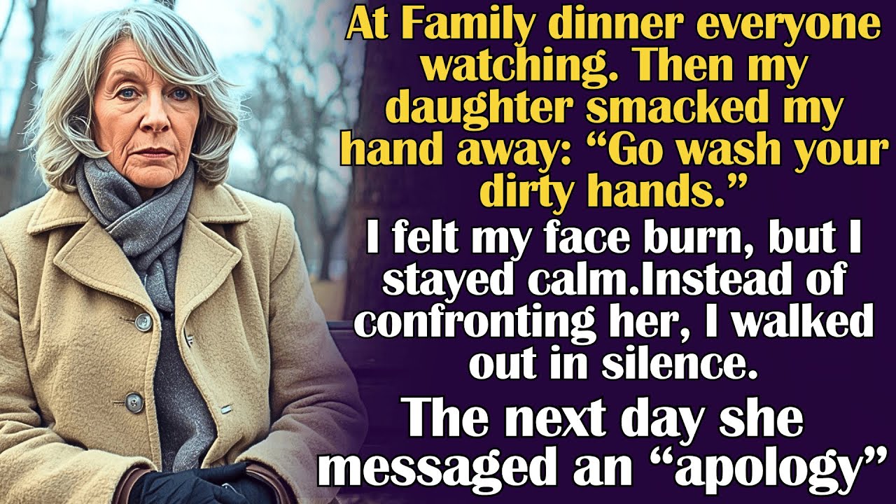 At Dinner, My Daughter Slapped My Hand Away From The Food And Said 'Go Wash Your Dirty Hands'