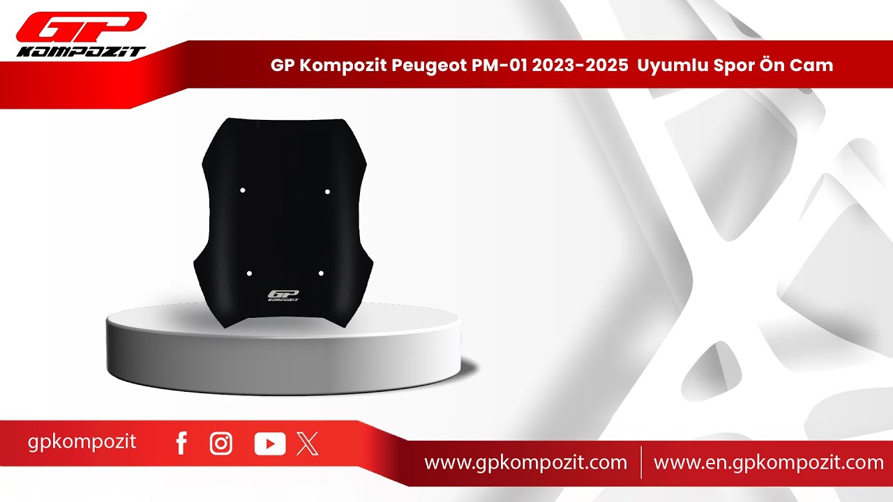 GP Kompozit Peugeot PM-01 2023-2025 Uyumlu Spor Ön Cam Montajı