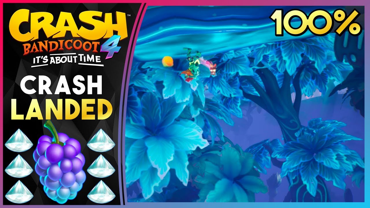CRASH LANDED N.VERTED - HIDDEN GEM! ALL GEMS! - Crash Bandicoot 4: It's About Time 100%